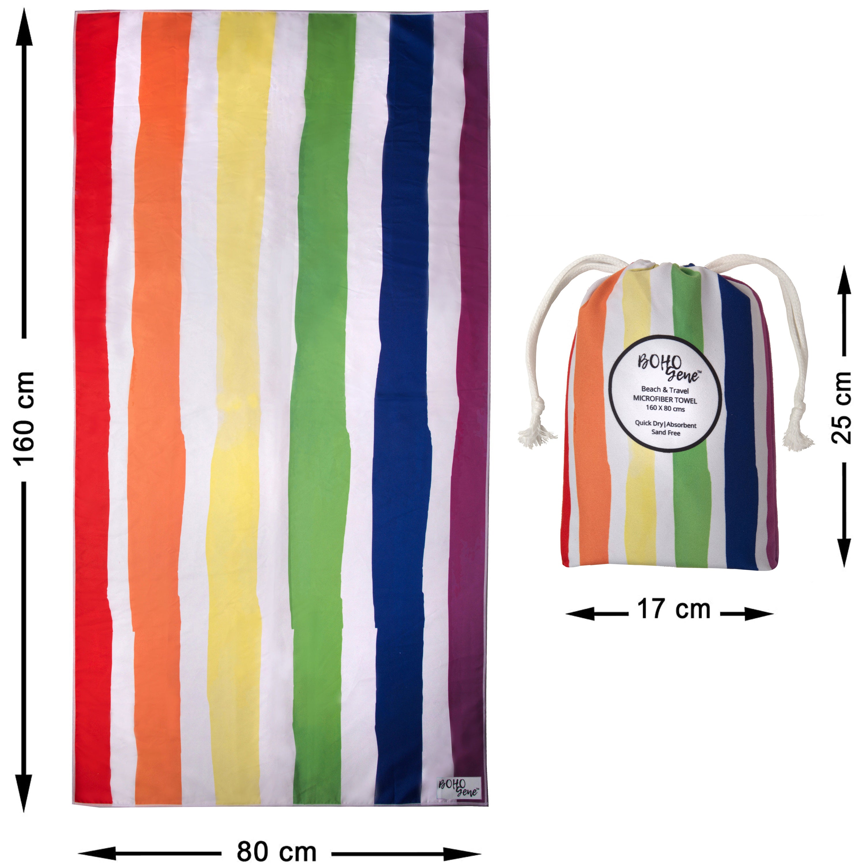 RAINBOW Striped Beach Towel